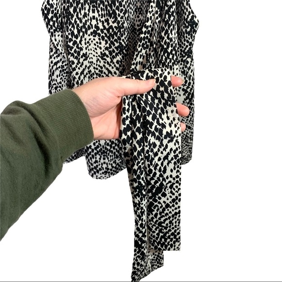 Eliza J Short Sleeve Chic Belted Sash Snakeskin Snake Print Mini Dress 6 petite - Picture 4 of 15